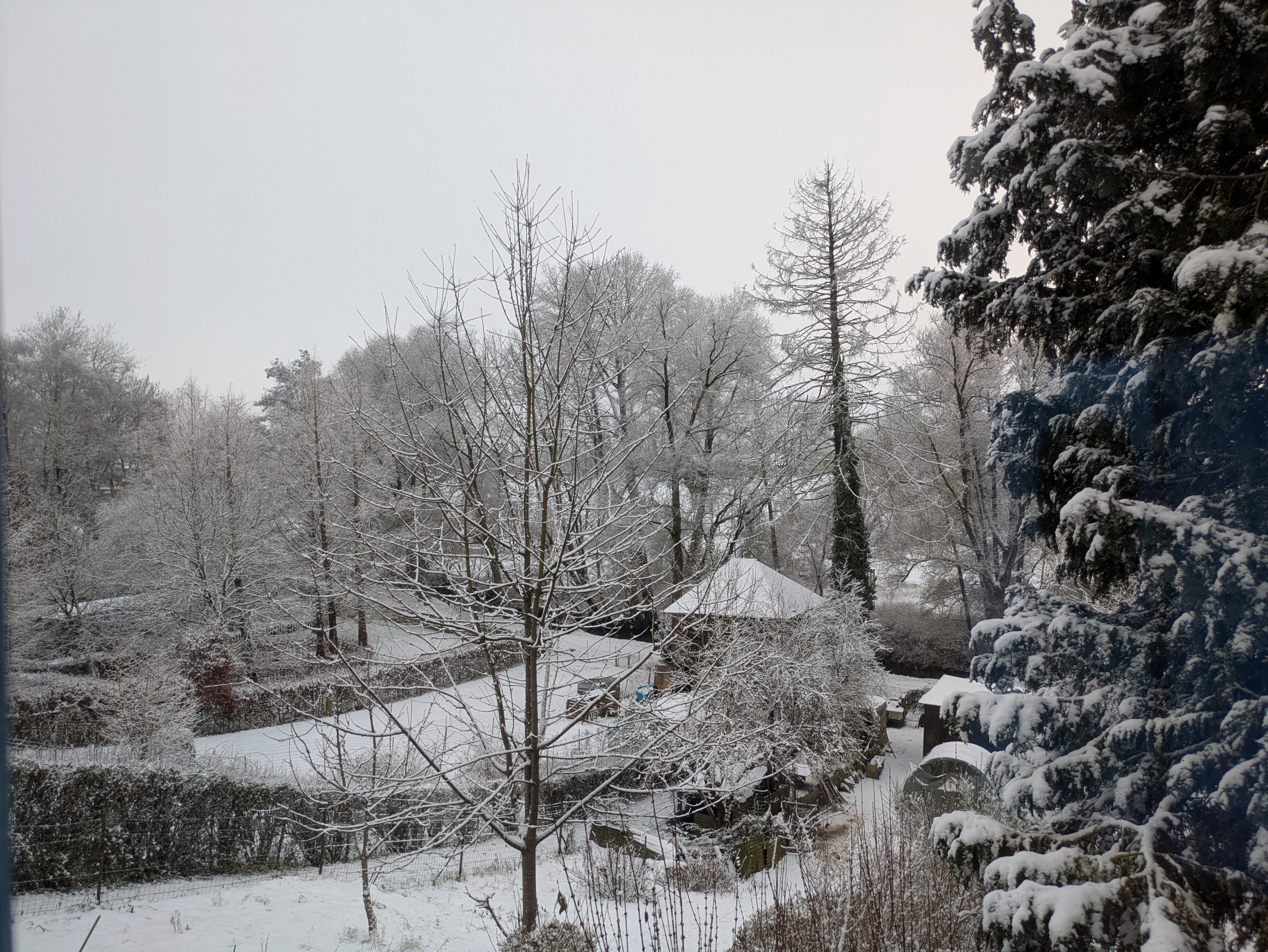 view from our French house in wintertime